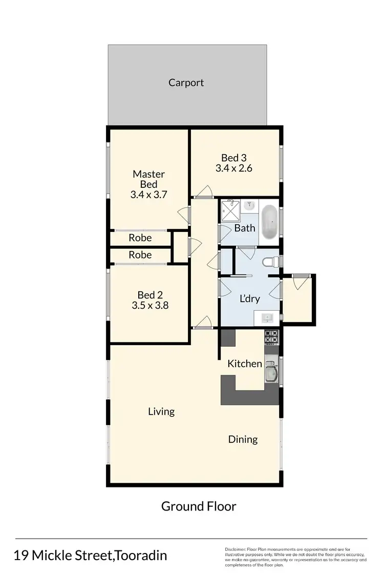 Floorplan of Homely house listing, 19 Mickle Street, Tooradin VIC 3980