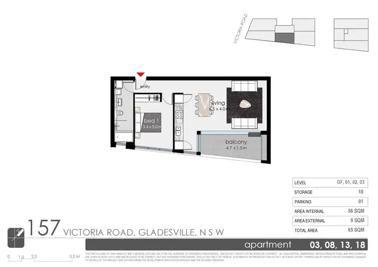 Floorplan of Homely apartment listing, 3/157 Victoria Road, Gladesville NSW 2111