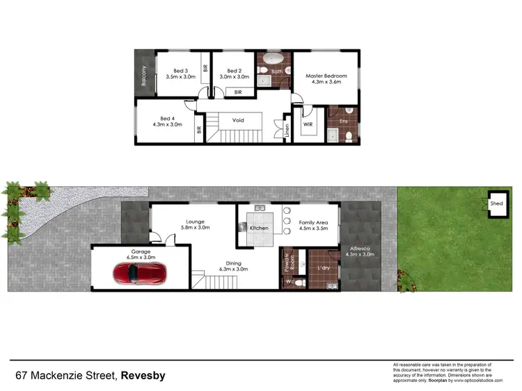 Floorplan of Homely semi-detached listing, 67 MacKenzie Street, Revesby NSW 2212