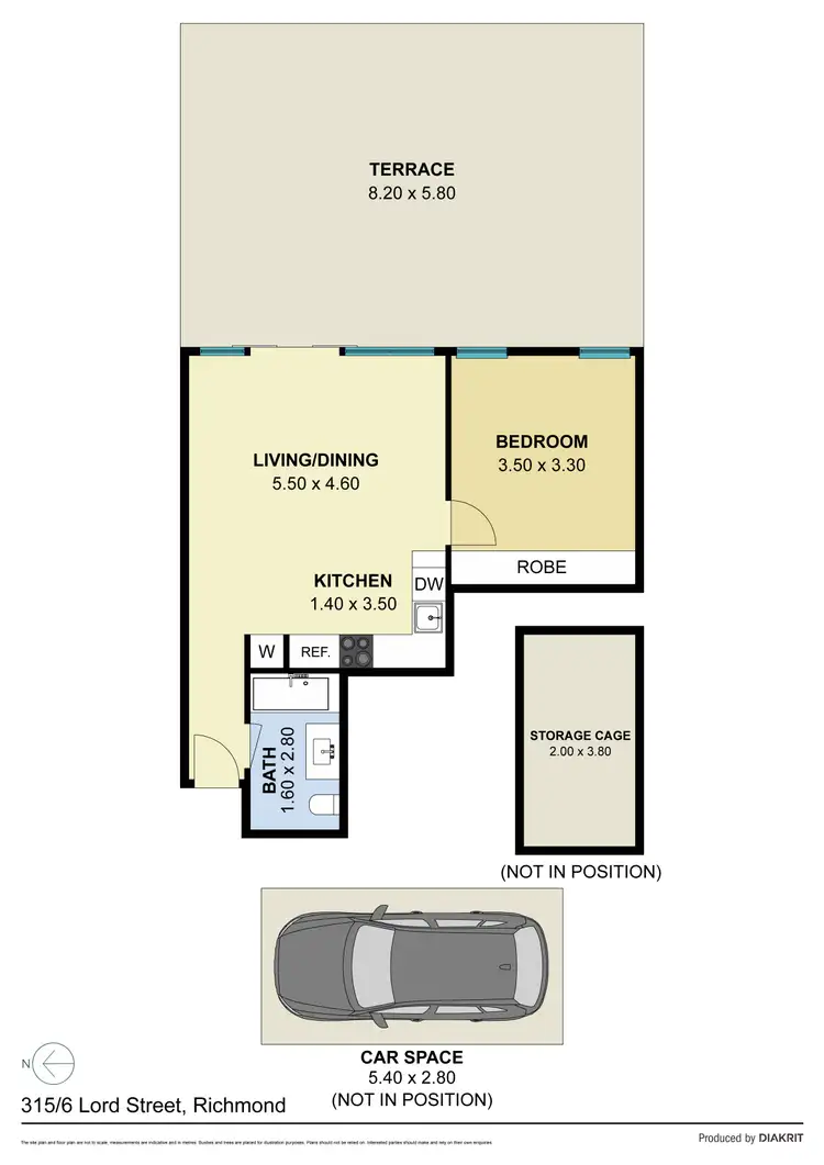 Floorplan of Homely apartment listing, 315/6 Lord Street, Richmond VIC 3121