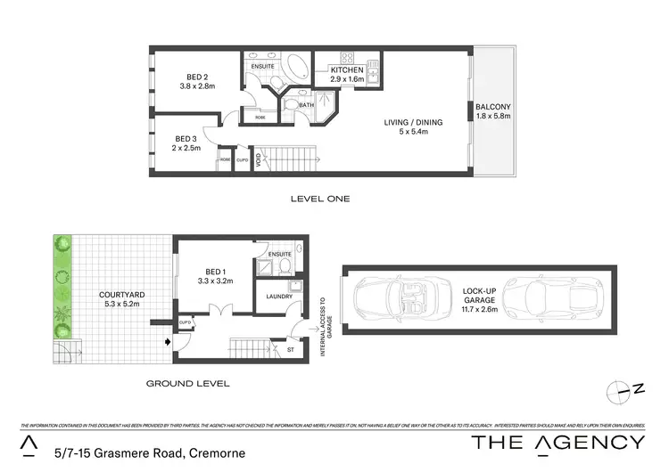 Floorplan of Homely townhouse listing, 5/7-15 Grasmere Road, Cremorne NSW 2090