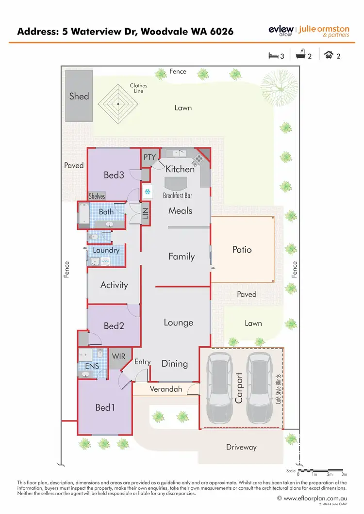 Floorplan of Homely house listing, 5 Waterview Drive, Woodvale WA 6026