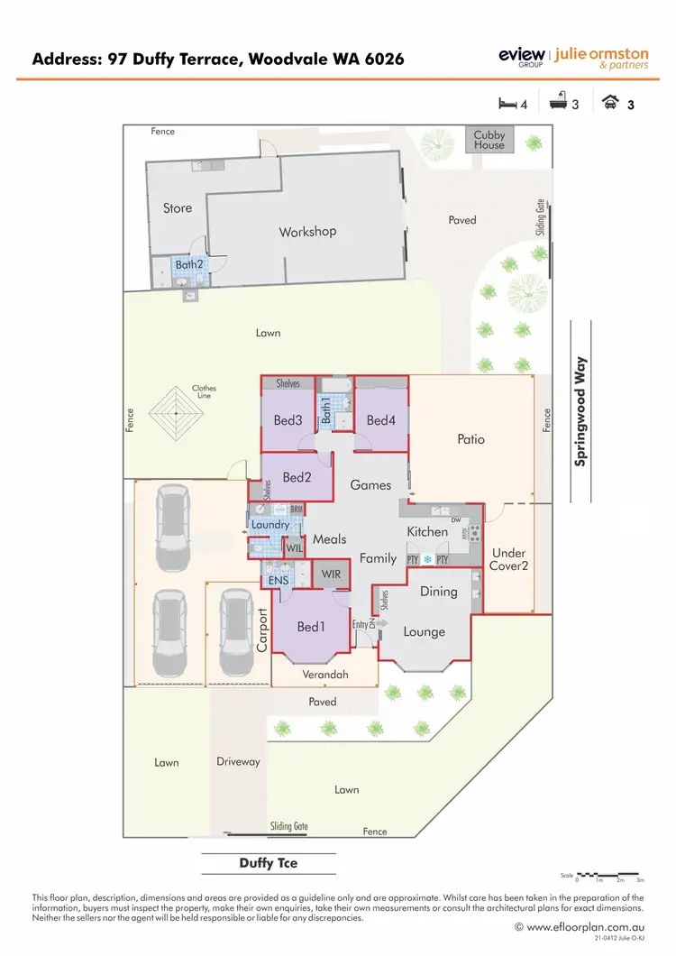 Floorplan of Homely house listing, 97 Duffy Terrace, Woodvale WA 6026