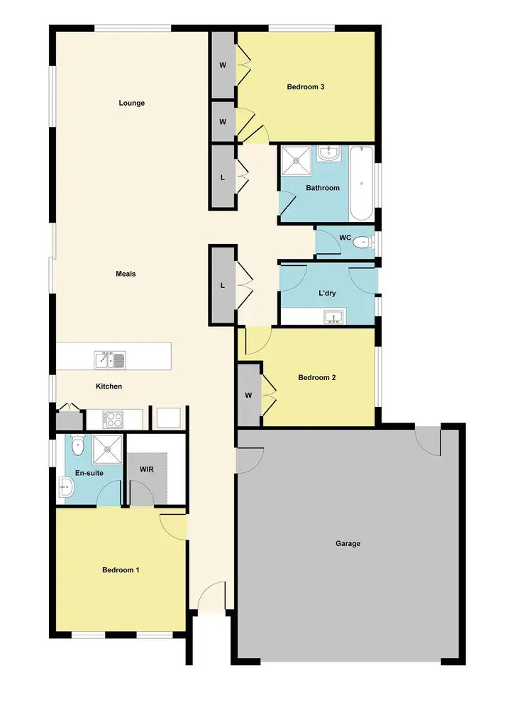 Floorplan of Homely house listing, 34 Outtrim Street, Maryborough VIC 3465