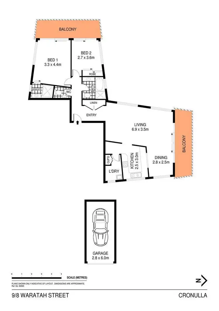 Floorplan of Homely apartment listing, 9/8 Waratah Street, Cronulla NSW 2230