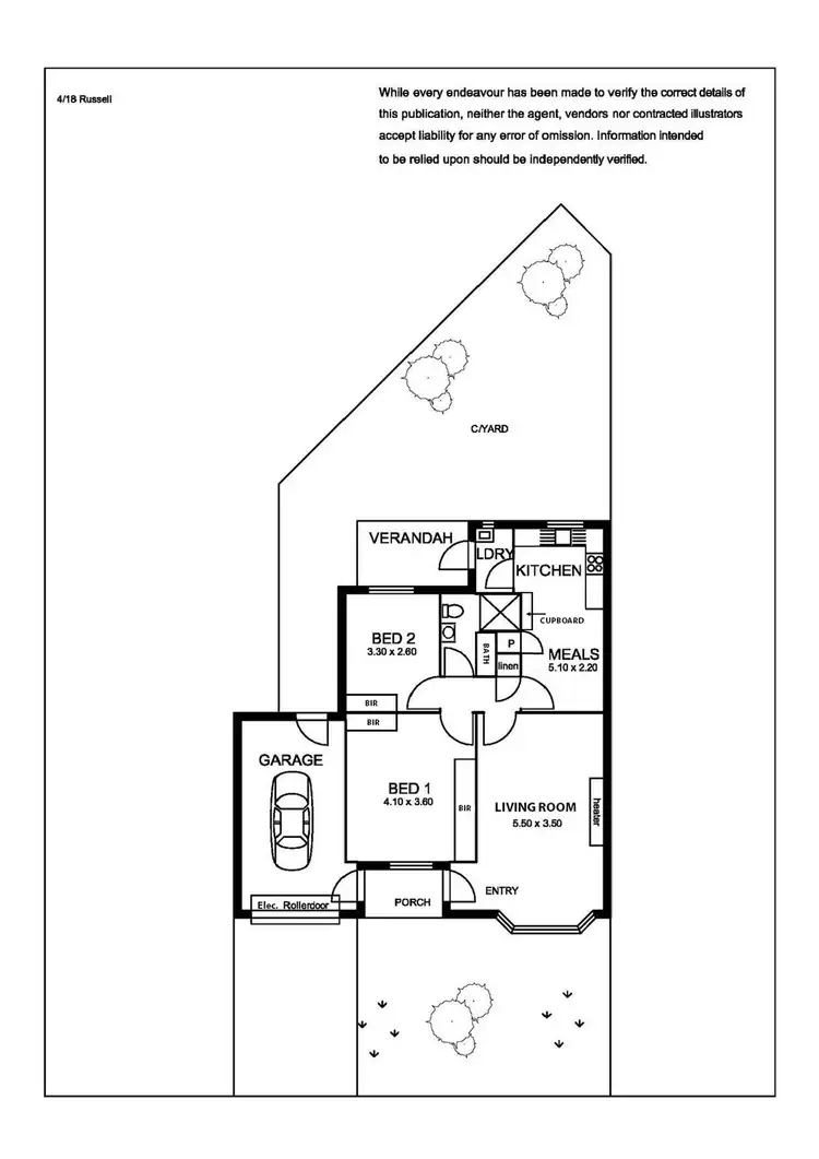Floorplan of Homely unit listing, 4/18 Russell Avenue, Hazelwood Park SA 5066