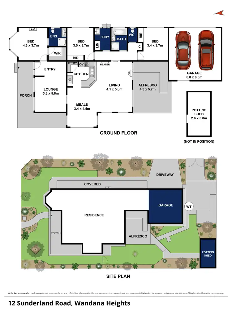 Floorplan of Homely house listing, 12 Sunderland Road, Wandana Heights VIC 3216