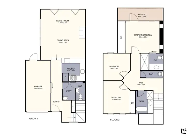 Floorplan of Homely townhouse listing, 5/18 Pinoak Drive, Yarra Glen VIC 3775