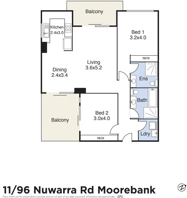 Floorplan of Homely unit listing, 11/96-98 Nuwarra Road, Moorebank NSW 2170
