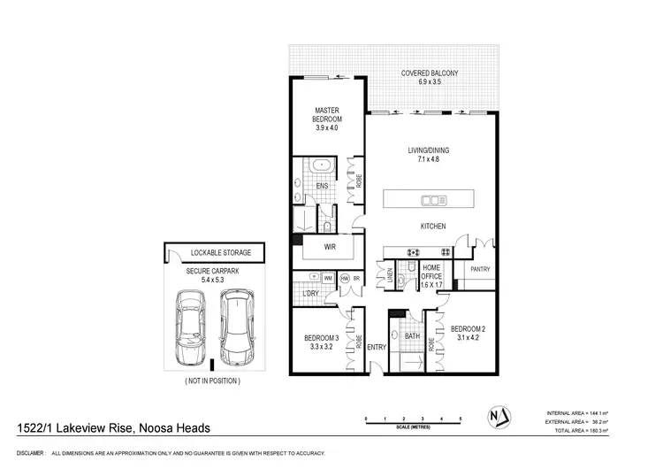 Floorplan of Homely apartment listing, 1522/1 Lakeview Rise, Noosa Heads QLD 4567