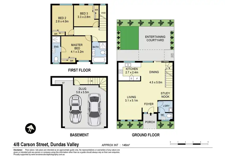 Floorplan of Homely townhouse listing, 4/8 Carson Street, Dundas Valley NSW 2117