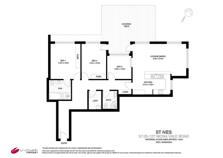 Floorplan of Homely apartment listing, 3/125 Mona Vale Road, St Ives NSW 2075