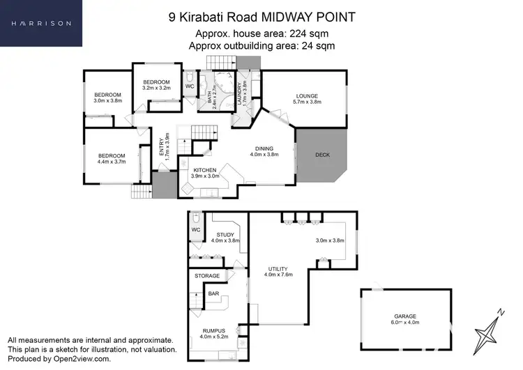 Floorplan of Homely house listing, 9 Kirabati Road, Midway Point TAS 7171