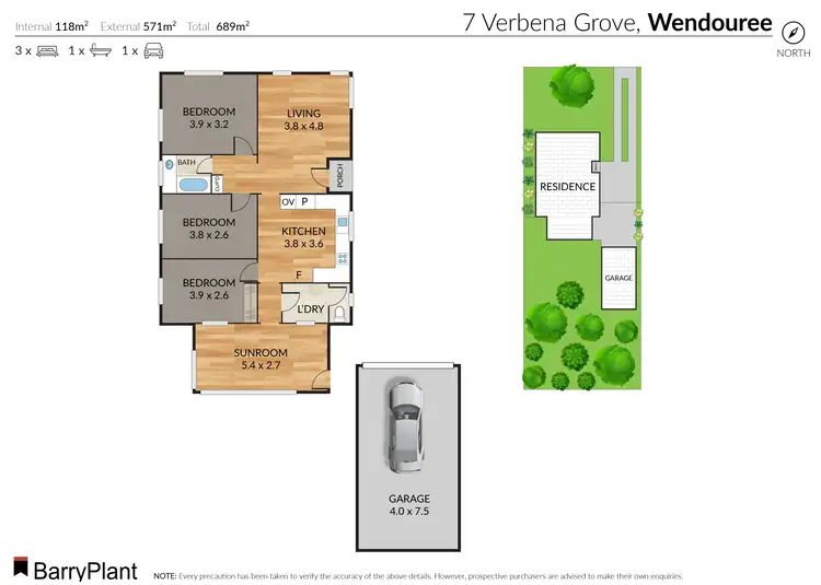 Floorplan of Homely house listing, 7 Verbena Grove, Wendouree VIC 3355