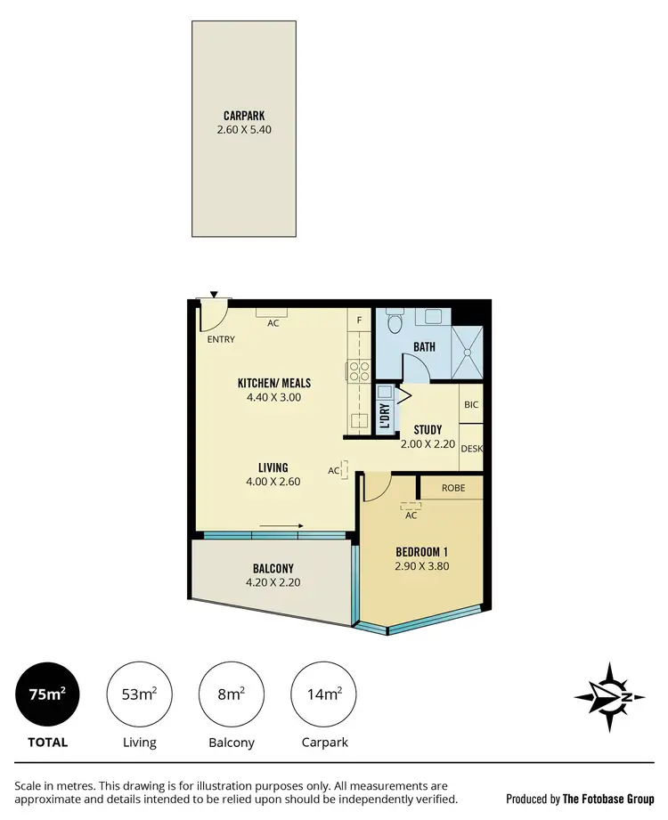 Floorplan of Homely apartment listing, 1503/421 King William Street, Adelaide SA 5000