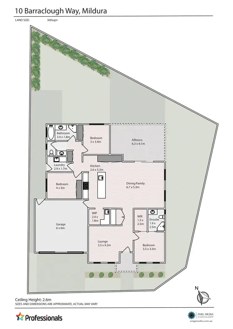Floorplan of Homely house listing, 10 Barraclough Way, Mildura VIC 3500