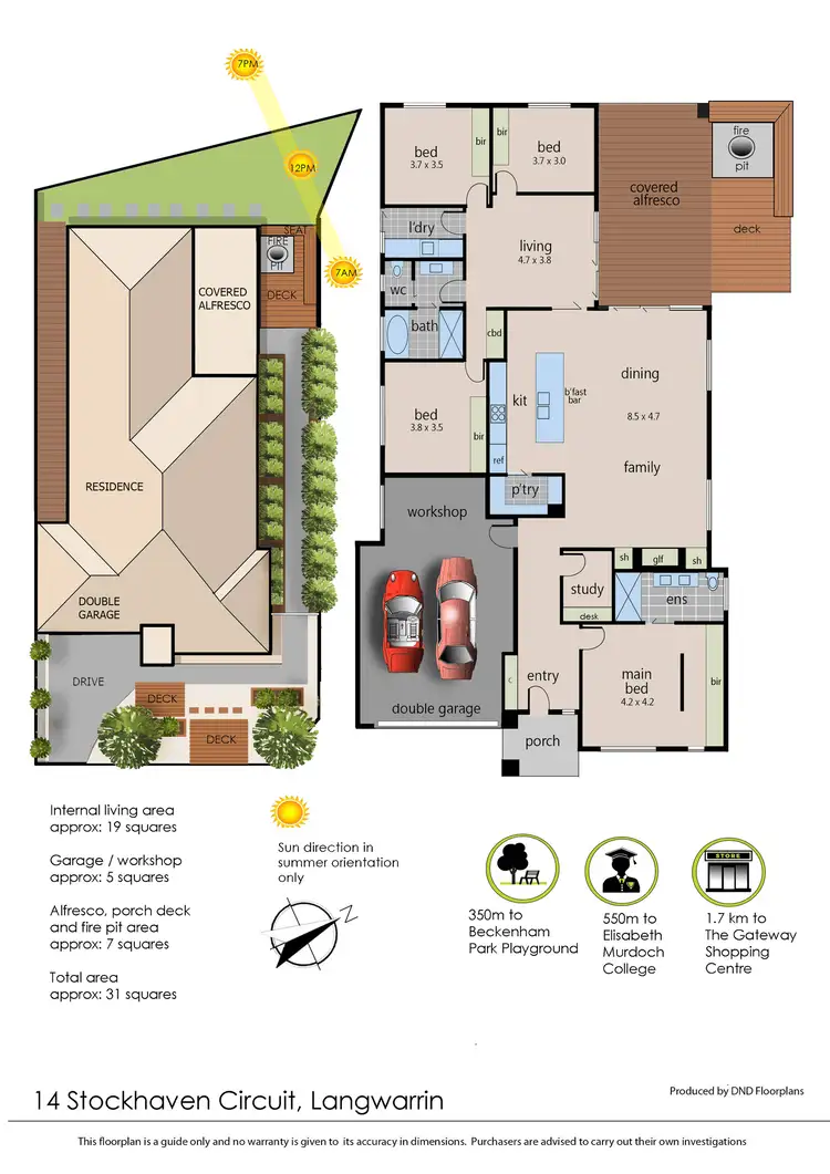 Floorplan of Homely house listing, 14 Stockhaven Circuit, Langwarrin VIC 3910