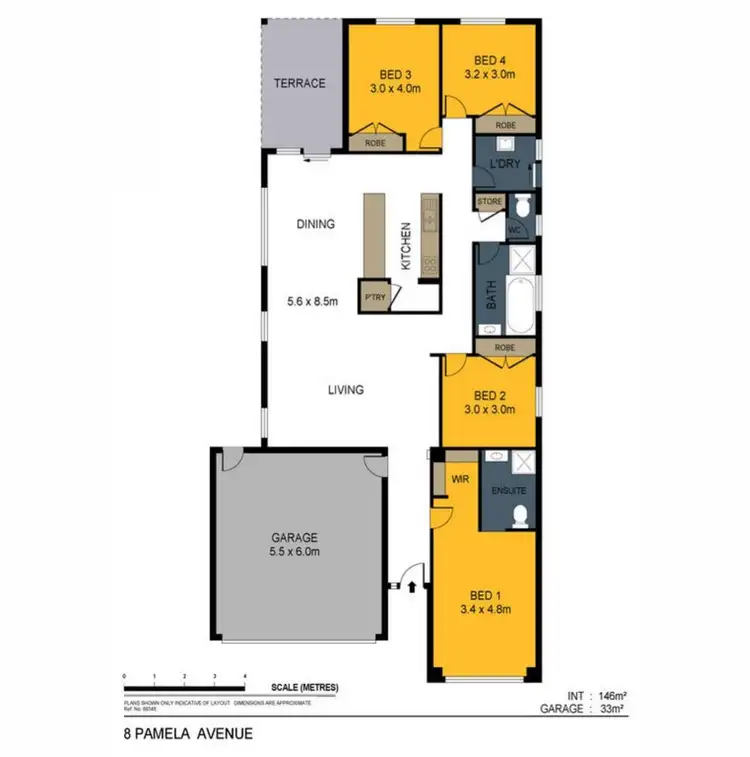 Floorplan of Homely house listing, 8 Pamela Avenue, Jackass Flat VIC 3556