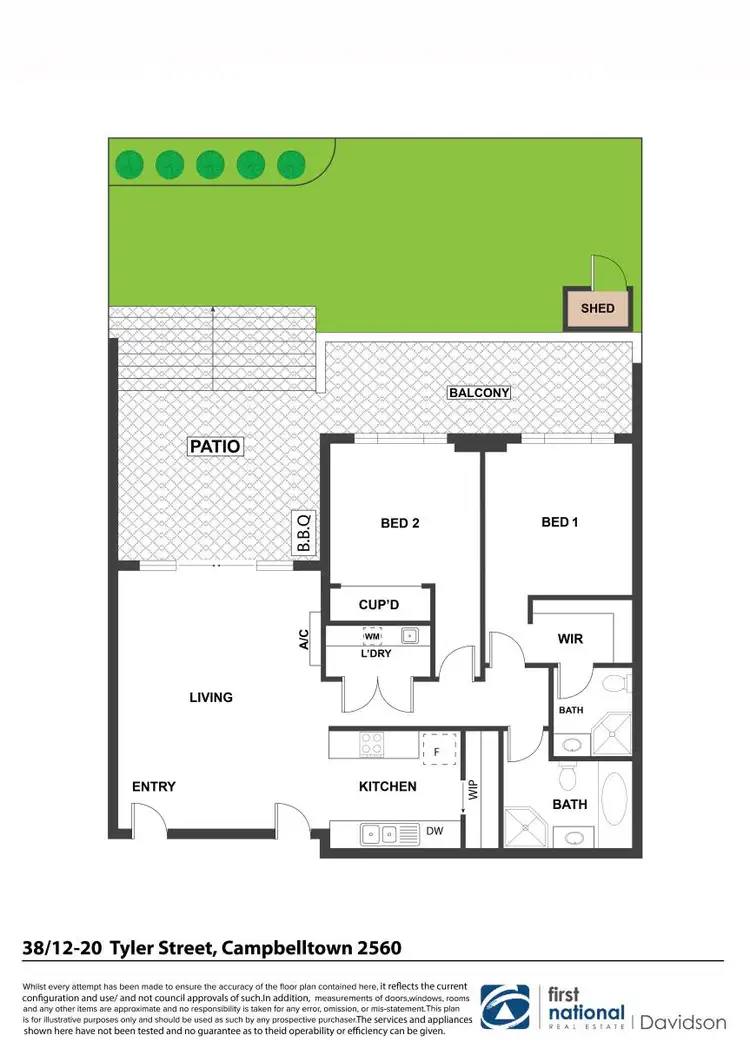 Floorplan of Homely apartment listing, 38/12-20 Tyler Street, Campbelltown NSW 2560