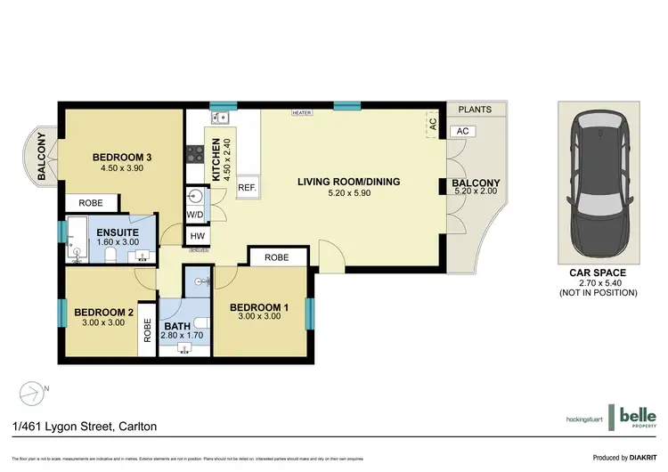 Floorplan of Homely apartment listing, 1/461 Lygon Street, Carlton VIC 3053