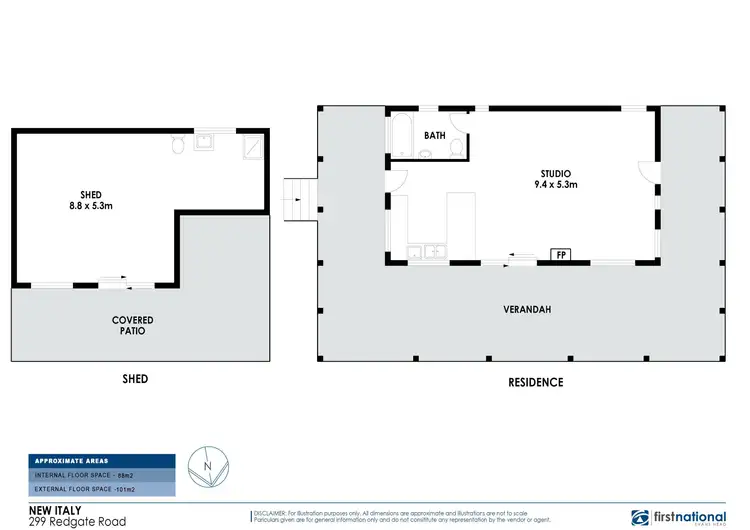 Floorplan of Homely rural property listing, 299 Redgate Road, New Italy NSW 2472
