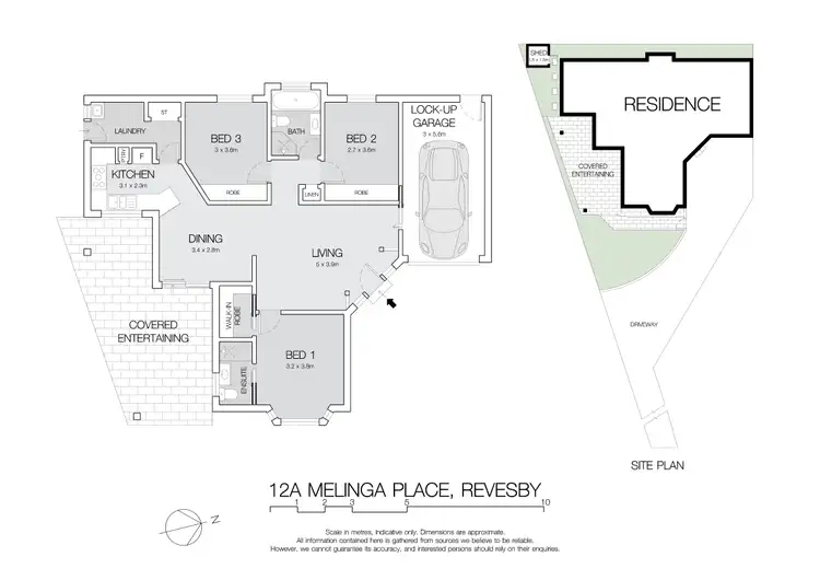 Floorplan of Homely semi-detached listing, 12A Melinga Place, Revesby NSW 2212