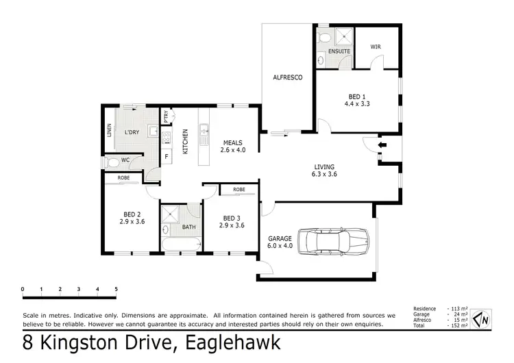 Floorplan of Homely house listing, 8 Kingston Drive, Eaglehawk VIC 3556