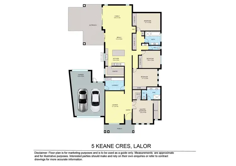Floorplan of Homely house listing, 5 Keane Crescent, Lalor VIC 3075