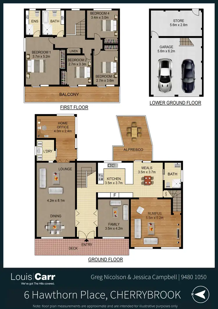 Floorplan of Homely house listing, 6 Hawthorn Place, Cherrybrook NSW 2126