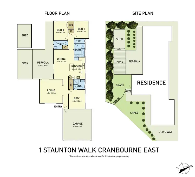 Floorplan of Homely house listing, 1 Staunton Walk, Cranbourne East VIC 3977