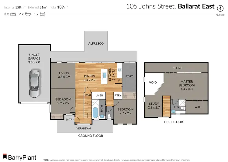 Floorplan of Homely house listing, 105 Johns Street, Ballarat East VIC 3350
