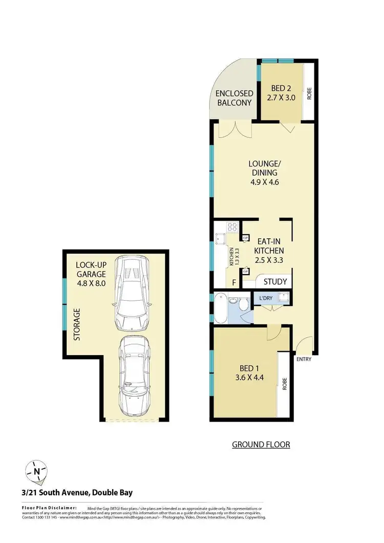 Floorplan of Homely unit listing, 3/21 South Avenue, Double Bay NSW 2028