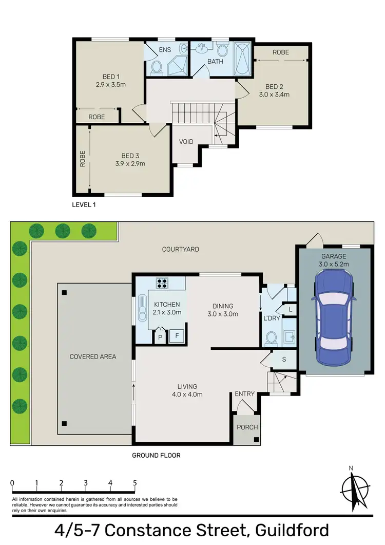 Floorplan of Homely townhouse listing, 4/5-7 Constance Street, Guildford NSW 2161