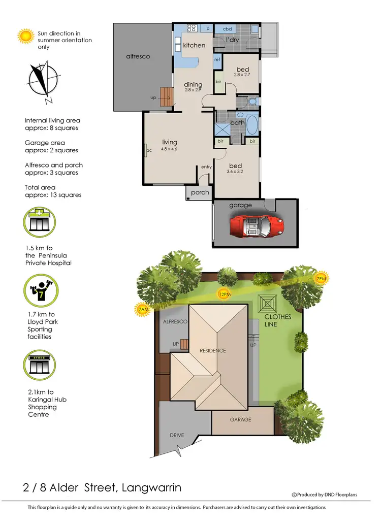 Floorplan of Homely unit listing, 2/8 Alder Street, Langwarrin VIC 3910