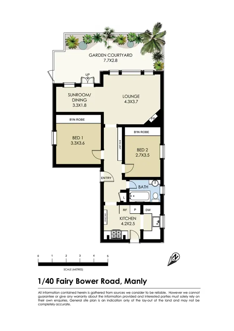 Floorplan of Homely apartment listing, 1/40 Fairy Bower Road, Manly NSW 2095
