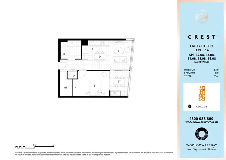 Floorplan of Homely apartment listing, 608/4 Foreshore Boulevard, Woolooware NSW 2230