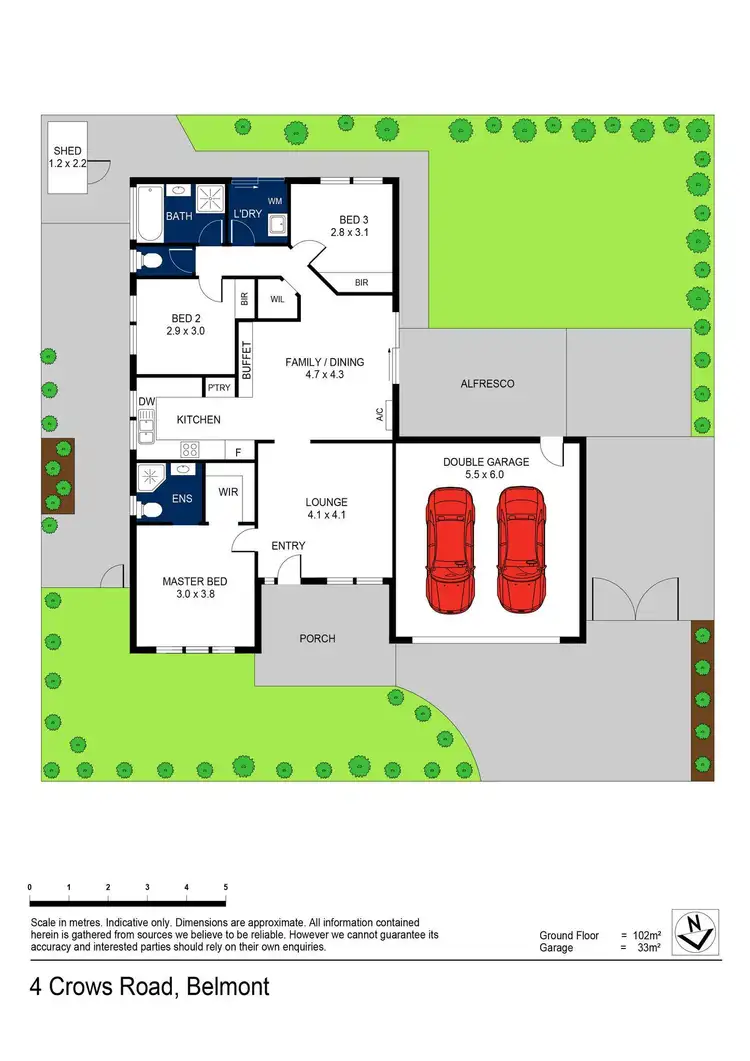 Floorplan of Homely house listing, 4 Crows Road, Belmont VIC 3216