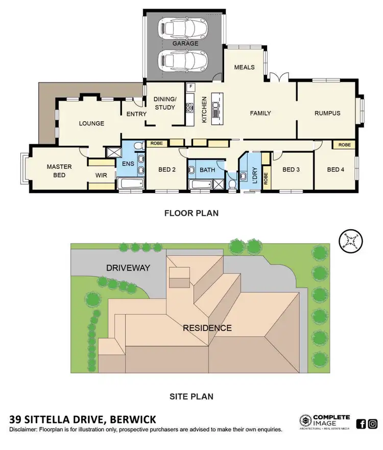 Floorplan of Homely house listing, 39 Sittella Drive, Berwick VIC 3806
