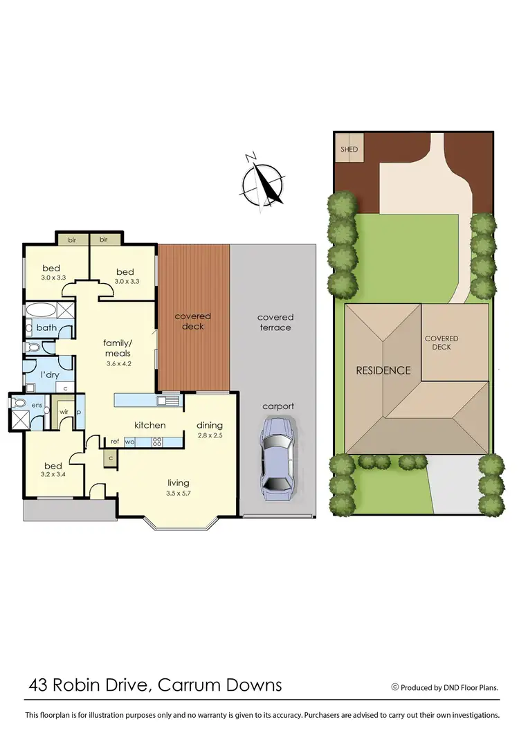 Floorplan of Homely house listing, 43 Robin Drive, Carrum Downs VIC 3201