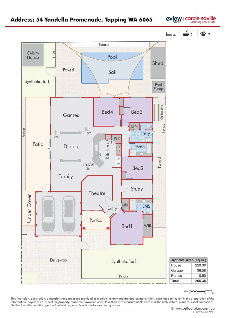 Floorplan of Homely house listing, 54 Yandella Promenade, Tapping WA 6065