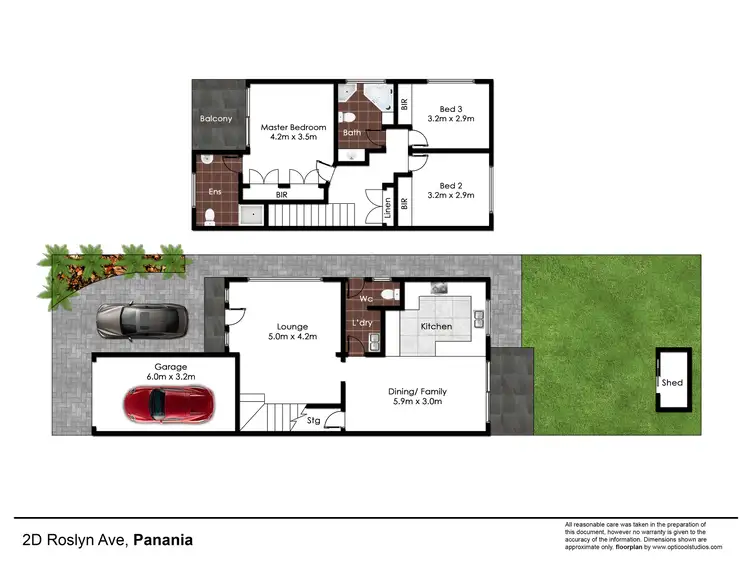 Floorplan of Homely semi-detached listing, 2D Roslyn Avenue, Panania NSW 2213