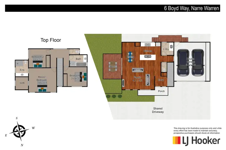 Floorplan of Homely house listing, 6 Boyd Way, Narre Warren VIC 3805