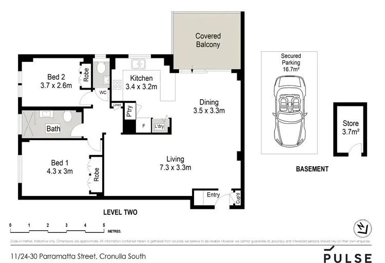 Floorplan of Homely apartment listing, 11/24-30 Parramatta Street, Cronulla NSW 2230