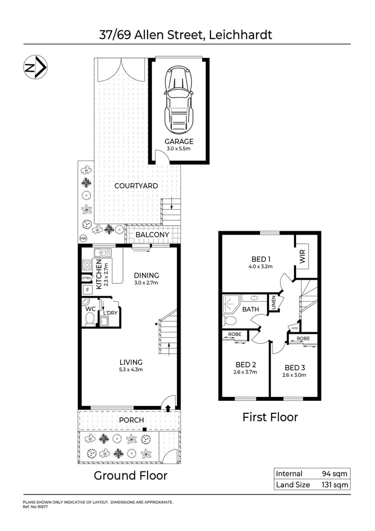 Floorplan of Homely townhouse listing, 37/69 Allen Street, Leichhardt NSW 2040