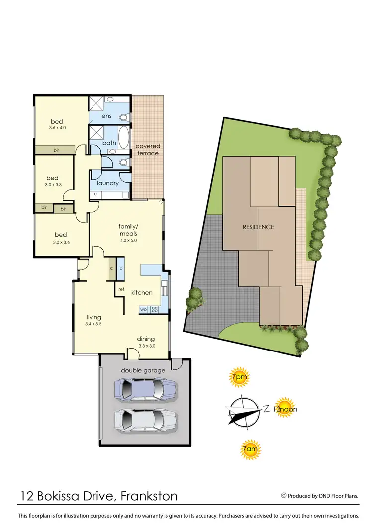Floorplan of Homely house listing, 12 Bokissa Drive, Frankston VIC 3199