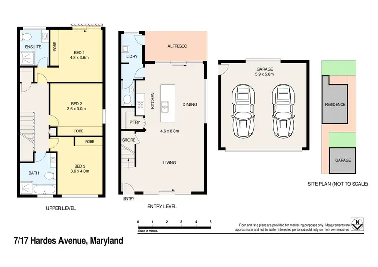 Floorplan of Homely townhouse listing, 7/17 Hardes Avenue, Maryland NSW 2287