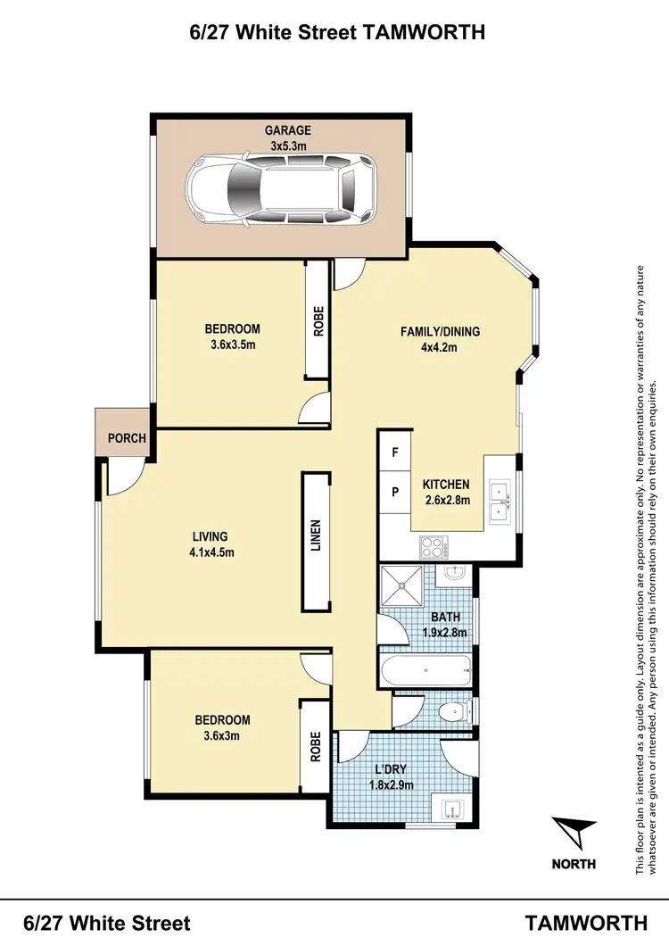 Floorplan of Homely unit listing, 6/27 White Street, Tamworth NSW 2340