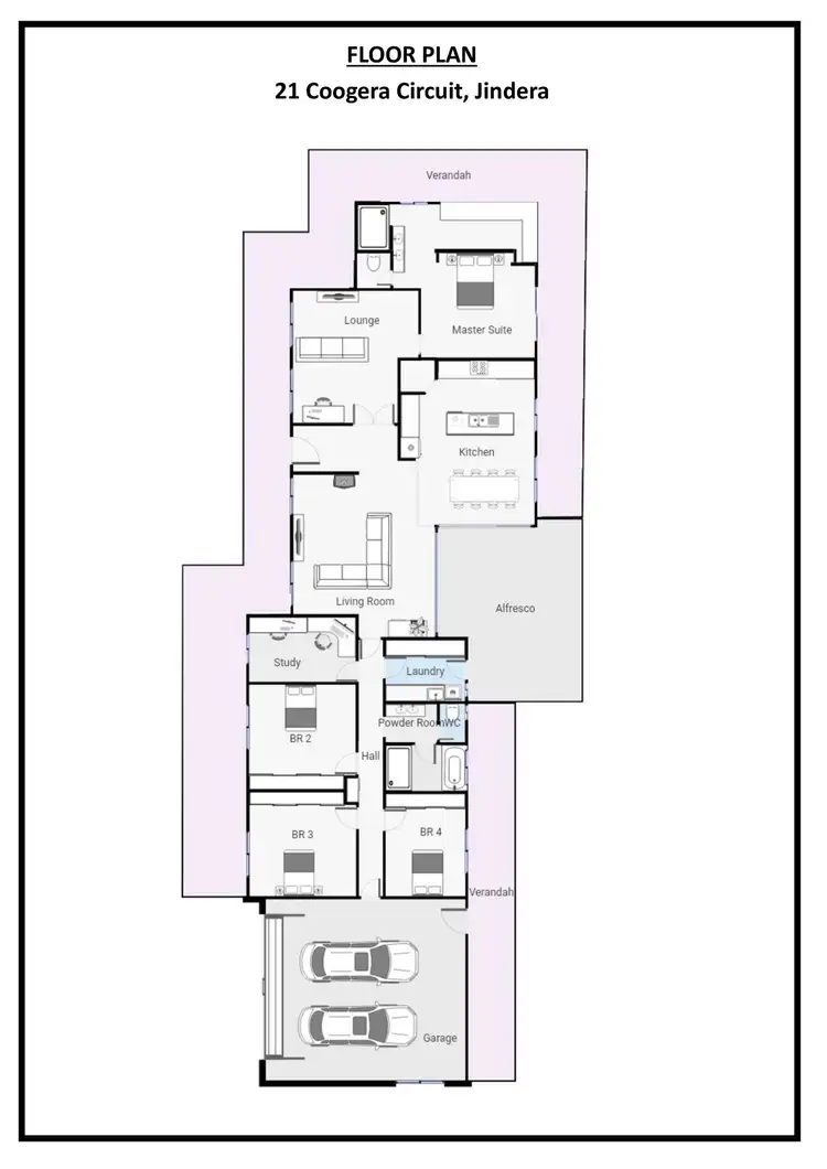 Floorplan of Homely house listing, 21 Coogera Circuit, Jindera NSW 2642