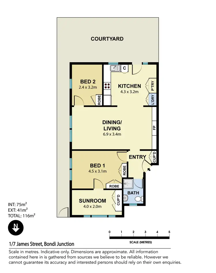 Floorplan of Homely apartment listing, 1/7 James Street, Bondi Junction NSW 2022