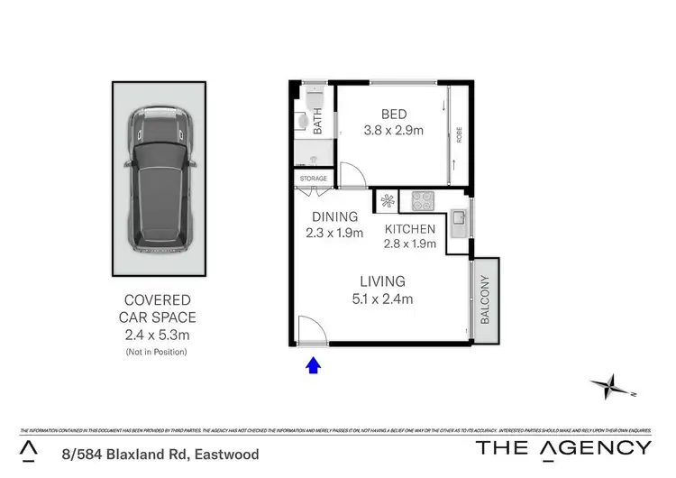 Floorplan of Homely apartment listing, 8/584 Blaxland Road, Eastwood NSW 2122